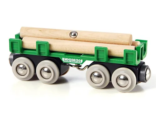 BRIO Eisenbahn Langholzwagen - Kategorie: Eisenbahnwagen & Lokomotiven - Fahrzeuge & Anhänger - Altersempfehlung ab: 3 Jahren - Material: Holz - Kunststoff - Nachhaltigkeit: FSC®