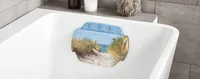 Kleine Wolke Nackenkissen Borkum 32 x 22 cm, Mehrfarbig - Breite: 32 cm - Länge: 22 cm - Detailfarbe: Beige - Hellblau - Grün - Detailmaterial: Polyvinylchlorid (PVC) - Grundmaterial: Kunststoff