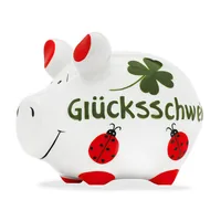 G. Wurm Spardose Glücksschwein 12.5 x 9 x 9 cm - Breite: 12.5 cm - Höhe: 9 cm - Länge: 9 cm - Produkttyp Geschenke: Spardosen - Motiv: Glücksschweinchen