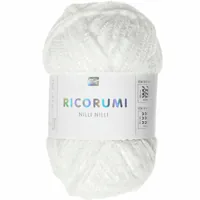Rico Design Wolle Ricorumi Nilli Nilli Weiss - Packungsgrösse: 1 Stück - Länge: 65 m - Material: Polyester - Detailfarbe: Weiss - Waschbar bei: 30 °C - Nadelstärke: 3 mm