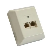 InLine ISDN Anschlussdose - 2x RJ45 Buchse - Aufputz - Schraubanschluss 2x 8-fach