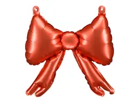 PARTYDECO Folienballons 25.5x25cm FB269-007 Schleifenform, rot 5 Stück