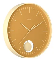 KARLSSON Wanduhr Grato Pendulum 40.6 cm, Gelb/Zartgelb - Uhrtyp: Analog - Betriebsart: Batteriebetrieb - Funksignal: Nein - Funktionen: Zeit - Form: Rund - Detailfarbe: Gelb