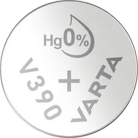 Varta Knopfzelle V390 / SR54 , 1 Stück - Gewicht: 1.16 g - Verpackungseinheit: 1 Stück - Chemisches System: Silberoxid - Batterietyp Bauform: SR54 / 390 / 389 / S09 / 10L122 / SR1130W / G10 / SP389 / WL-10 / RW49 / SB-BU / SG10 / 603 / L1131 / SR1130 / S2