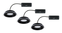 Paulmann Einbauleuchte LED Sormus 3er-Set Schwarz - Leuchten Kategorie: Einbauleuchte - Betriebsart: Netzbetrieb - Lampensockel: LED fest verbaut - Farbtemperatur Kelvin: 3000 K - Gesamtleistung: 14.4 W - Farbwiedergabeindex CRI: 80