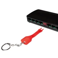 Logilink RJ45 Port Blocker Set 10Stück rot Schlüssel