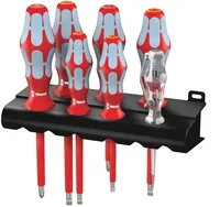 3160 i/7 Schraubendrehersatz Kraftform Plus, Edelstahl + Rack