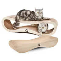 CanadianCat Kratzmöbel Set Orbit & Satellite Natur - Höhe: 23 cm - Anzahl Liegeplätze: 1 × - Detailfarbe: Nature - Tierart: Katze - Produkttyp: Kratzbrett