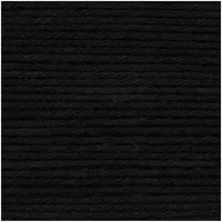 Rico Design Wolle Creative Ricorumi DK 25 g, Schwarz - Packungsgrösse: 1 Stück - Länge: 57.5 m - Material: Baumwolle - Detailfarbe: Schwarz - Waschbar bei: 30 °C - Nadelstärke: 3 mm - 4 mm