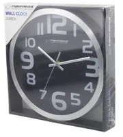Esperanza EHC013K Wall Clock - Zurich - Black Quartz clock Oval Black, White