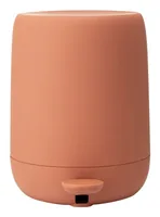 Blomus Kosmetikeimer Sono 3 l, Braun/Rot - Anzahl Behälter: 1 - Detailfarbe: Braun - Rot - Form: Rund - Fassungsvermögen: 3 l - Höhe: 25 cm - Material: Kunststoff
