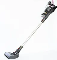 Ohmex OHM-VVC-2590 stick vacuum/electric broom 2-in-1 stick vacuum Battery Dry HEPA Bagless 0.35 L 300 W Black, Red, Stainless steel 2.2 Ah