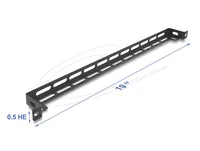 DELOCK 19"" 0,5HE Panel L-Form 50mm mit Kabelbinderbef. Blck