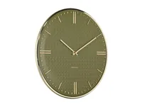 KARLSSON Wanduhr Riqueza 35 cm, Luxus grün - Uhrtyp: Analog - Betriebsart: Batteriebetrieb - Funksignal: Nein - Funktionen: Zeit - Form: Rund - Detailfarbe: Grün