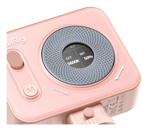 Smallrig Vibe P96 Pro Mini-LED-Videoleuchte Rosa - Farbtemperatur Kelvin: 2500 bis 6500 K - Lichtfarbe: Warmweiss (WW) - Leuchtenfarbe: Rosa
