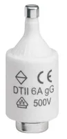 Elektromaterial Schmelzsicherung DII E27 6A 500 V gG 5 Stück - Nennstrom: 6 A - Typ: Sicherung - Bauart: Sand - Auslösecharakteristik: Träge (T)
