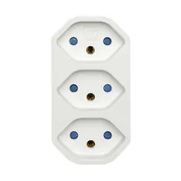 STEFFEN Manta Mehrfachadapter 3xT13 drehbar 3 - Detailfarbe: Weiss - Schalter: Nein - Steckdosenanzahl: 3 - Ausstattung: drehbar 320° - Kinderschutz: Ja