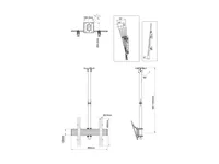 Multibrackets Deckenhalterung MBC1U Professional - Detailfarbe: Schwarz - Eigenschaften: 2-Sektionen - Deckenmontage - Modular erweiterbar - Neigbar - Maximale Bildschirmgrösse: 75 - Maximale Tragkraft: 50 kg