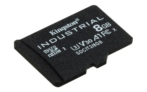 KINGSTON 8GB -  microSDHC -  Industrial -  C10 -  A1 -  pSLC -  Card + SD Adapter