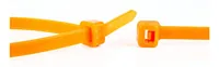 WKK 11032371 fascetta Releasable cable tie Plastica, Poliammide Arancione 100 pz