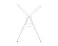 Brabantia Standtrockner HangOn 20 m, Weiss - Leinenlänge: 20 m - Detailfarbe: Weiss - Wäscheständer Art: Standtrockner - Material: Stahl