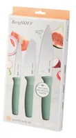 BergHOFF Messer-Set Leo Forest 3-teilig - Typ: Gemüsemesser - Allzweckmesser - Kochmesser - Klingenmaterial: Edelstahl - Griffmaterial: Edelstahl - Inklusive Messerblock: Nein - Set: Ja - Detailfarbe: Forest
