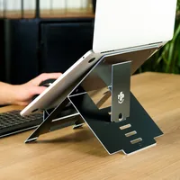 RISER FLEXIBLE LAPTOP STAND ADJUSTABLE BLACK
