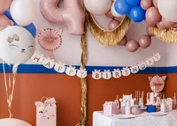 Partydeco Girlande Katze Rosa, 2.8 m - Materialtyp: Papier - Material: Papier - Detailfarbe: Rose - Länge: 2.8 m - Motto: Geburtstag