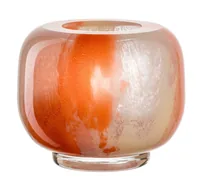 Leonardo Vase Cipria Due 11 cm, Crème/Orange - Assortiert: Nein - Höhe: 12.5 cm - Detailfarbe: Crème - Orange - Detailmaterial: Kalk-Natron-Glas - Grundmaterial: Glas