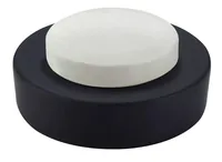 diaqua® Seifenschale Zylo Schwarz - Detailfarbe: Schwarz - Detailmaterial: Metall - Keramik - Grundmaterial: Keramik - Metall