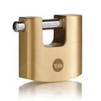 Yale Vorhängeschloss Y114B 60/14 Gold Messing/Stahl - Schlossart: Vorhangschloss - Set: Nein - Aussenanwendung: Ja