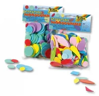 Folia Moosgummi-Stanzteile Ovale Formen, 200 Stück - Grösse: Diverse Grössen - Detailfarbe: Mehrfarbig - Selbstklebend: Nein