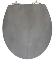 diaqua® Toilettensitz Troyes Absenkautomatik, Grau - Breite: 37.8 cm - Länge: 39 cm - 44 cm - Detailfarbe: Grau