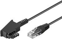 TAE Anschlusskabel DSL/VDSL (schwarz, 15 Meter)