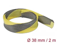Geflechtschlauch dehnbar 2 m x 38 mm schwarz-gelb