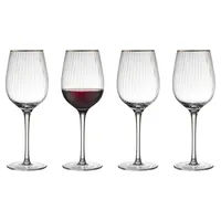 Lyngby Rotweinglas Palermo Gold 4 Stück, 40 cl - Material: Glas - Glas Typ: Rotweinglas - Höhe: 23 cm - Volumen: 400 ml - Detailfarbe: Transparent