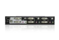 Aten KVM Switch CS1642A - Konsolen Ports: USB 2.0 - 3.5 mm Mikrofoneingang - 2x DVI-I (Dual View) - 3.5 mm Kopfhöreranschluss - Computer Ports: 3.5 mm Kopfhöreranschluss - 3.5 mm Mikrofoneingang - USB 2.0 - 2x DVI-I (Dual View) - KVM-Art: Lokal - Anzahl G