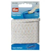 Prym Elastikband Weiss, 10 m x 7 mm - Verpackungseinheit: 1 Stück - Detailfarbe: Weiss - Produkttyp: Elastikband