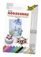FOLIA Moosgummi A4 239109 Glitzer/Basic, ass. 10 Stück