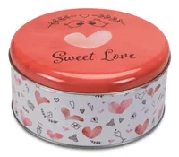Städter Vorratsdose Sweet Love 1.7 l, Rot/Weiss - Produkttyp: Aufbewahrungsbox - Materialtyp: Metall - Set: Nein - Volumen: 1.7 l - Stapelbar: Nein - Verschlusstyp: Deckel
