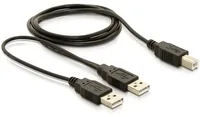 DeLOCK USB-B/USB-A Cable cavo USB 1 m USB B USB A 0,48 Gbit/s Nero
