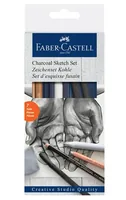 FABER-CASTELL Zeichenset Kohle 114002 Pastell weiss medium, 7 Stk