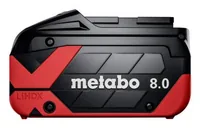 Metabo Akku LiHD 8.0 Ah - Akkusystem: CAS Cordless Alliance System - Zubehörtyp: Akku - Akkukapazität: 8 Ah - Spannung: 18 V - Kapazität Wattstunden: 144 Wh - Akkutyp: Lithium-Ion (Li-Ion)