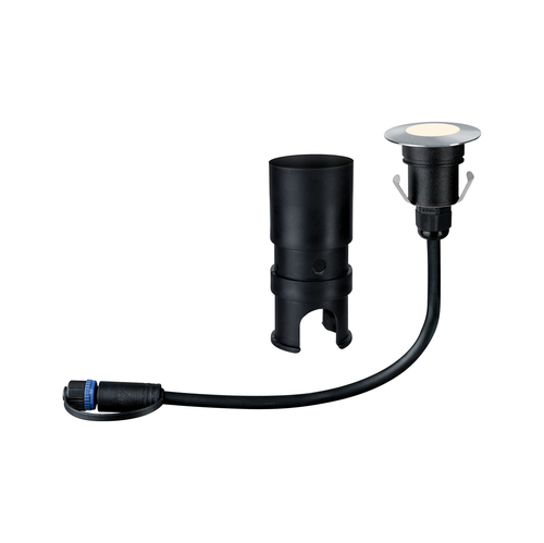 Paulmann Gartenspot Plug & Shine Floor Mini 3000 K - Leuchten Kategorie: Wegeleuchte - Dimmbar: dimmbar - Lichtfarbe: Warmweiss (WW) - Gesamtleistung: 2.5 W - Zusätzliche Ausstattung: Keine - Leuchtenfarbe: Silber