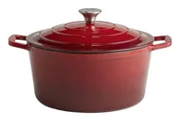 APS Bräter 5 Stars 6 l, Rot - Material: Eisen - Gusseisen - Topfart: Bräter - Kompatible Kochfelder: Backofen - Induktion - Antihaftbeschichtung: Keine Angaben - Detailfarbe: Rot - Spülmaschinenfest: Nein