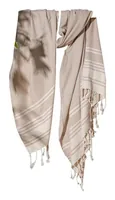 Foutastic Strandtuch New Diamond Beige - Schnelltrocknend: Ja - Breite: 90 cm - Länge: 170 cm - Farbe: Beige - Material: Polyester - Baumwolle - Sportart: Wassersport