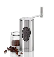 AdHoc Kaffeemühle Mrs. Bean MC01 Silber - Detailfarbe: Silber - Ausstattung: Manuelle Mühle - Einstellbarer Mahlgrad - Mahlwerk: Schlagmahlwerk - Fassungsvermögen: 50 g