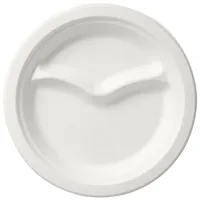 Duni Biopak 50 Stück - Produkttyp: Einwegteller - Materialtyp: Pflanzliche Faser - Material: Zuckerrohrpulpe (Bagasse) - Detailfarbe: Beige - Weiss