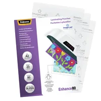FELLOWES Laminiertasche A3 5396403 glanz, 80my 25 Stk
