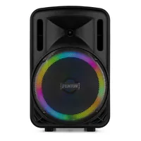 Fenton Lautsprecher FT12 lED MK2 - Bestückung: 1x 1 - 1x 12 - Eigenschaften: Akkubetrieb - Bluetooth Audio Streaming - Integrierter Lichteffekt - Mikrofoneingang - Bauweise: Multifunktionsbox - Lautsprecher Kategorie: Aktiv